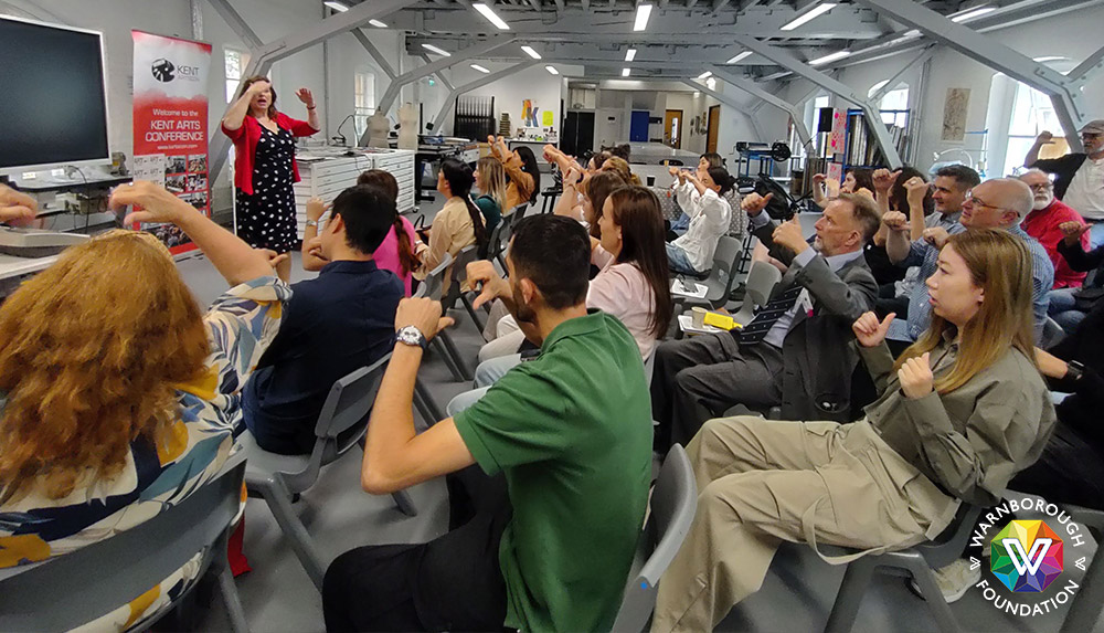 Elizabeth Sillo leads everyone through the Kodaly Method
